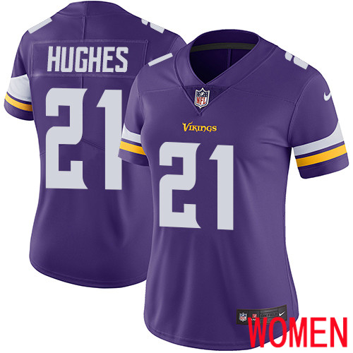 Minnesota Vikings #21 Limited Mike Hughes Purple Nike NFL Home Women Jersey Vapor Untouchable->youth nfl jersey->Youth Jersey